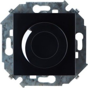 Фото Simon Simon 15 1591311-032 Светорегулятор роторный электронный проходной (20-500 Вт, под рамку, скрытая установка, черный глянец)