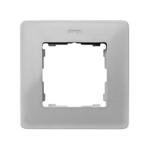 Фото Simon 82 Detail Premium 8200610-230 Рамка 1-постовая (белый/алюминий)