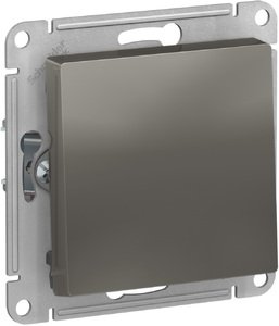 Фото Schneider Electric AtlasDesign ATN000911 Выключатель одноклавишный (10 А, под рамку, скрытая установка, сталь)
