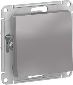 Фото Schneider Electric AtlasDesign ATN000315 Выключатель однокнопочный (10 А, под рамку, скрытая установка, алюминий)