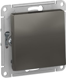 Фото Schneider Electric AtlasDesign ATN000915 Выключатель однокнопочный (10 А, под рамку, скрытая установка, сталь)