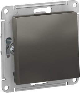 Фото Schneider Electric AtlasDesign ATN000961 Переключатель одноклавишный (10 А, под рамку, скрытая установка, сталь)
