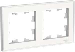 Фото Schneider Electric AtlasDesign Art ATN200102 Рамка 2-постовая (белая)