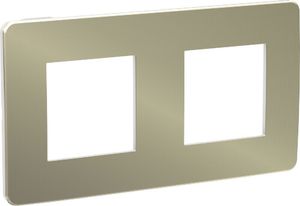 Фото Schneider Electric Unica Studio Metal NU280450 Рамка 2-постовая/4-модульная (универсальная, бронза/белая)