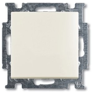 Фото ABB Basic55 2CKA001012A2191 Переключатель двухклавишный (10 А, индикация, под рамку, скрытая установка, chalet-белый)