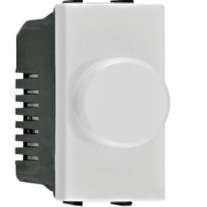 Фото ABB Zenit 2CLA216010N1101 Светорегулятор электронный поворотный (500 Вт, под рамку, скрытая установка, 1 модуль, белый)