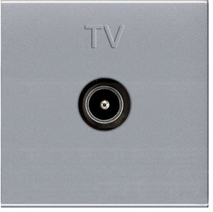 Фото ABB Zenit 2CLA225070N1301 Розетка телевизионная (TV, под рамку, скрытая установка, серебро)