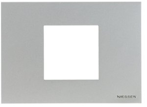 Фото ABB Zenit 2CLA247200N1301 Рамка итальянский стандарт (2 модуля, серебро)