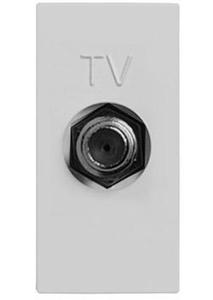 Фото ABB Zenit 2CLA215000N1301 Розетка телевизионная (TV, 1 модуль, F-тип,под рамку, скрытая установка, серебро)