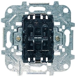 Фото ABB Niessen 2CLA814410A1001 Выключатель жалюзийный двухклавишный (10 А, с фиксацией, механизм, с/у)