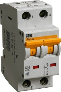 Фото IEK ВА47-60 MVA41-2-003-C Автоматический выключатель двухполюсный 3А (6 кА, C)