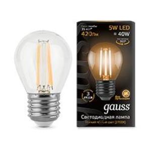 Фото Gauss 105802105 Лампа LED Filament Globe E27 5W 2700K 1/10/50