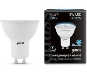 Фото Gauss 101506205 Лампа LED LENS MR16 GU10 5W 4100K