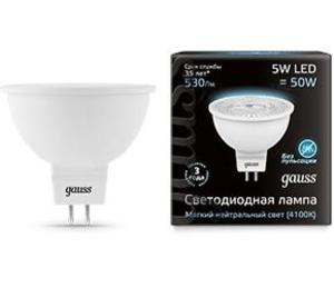 Фото Gauss 101505205 Лампа LED LENS MR16 GU5.3 5W 4100K