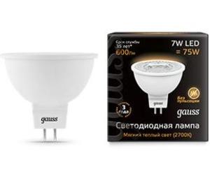 Фото Gauss 101505107 Лампа LED MR16 GU5.3 7W 2700K