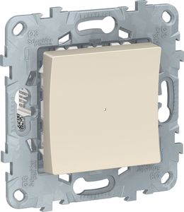 Фото Schneider Electric Unica New NU551544 Светорегулятор нажимной (200 Вт, R+C+L, под рамку, скрытая установка, бежевый)