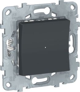 Фото Schneider Electric Unica New NU551554 Светорегулятор нажимной (200 Вт, R+C+L, под рамку, скрытая установка, антрацит)