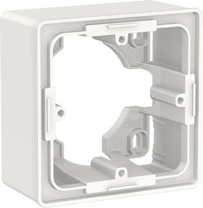 Фото Schneider Electric Unica New NU800218 Коробка для накладного монтажа (1-постовая, открытой установки, белая)