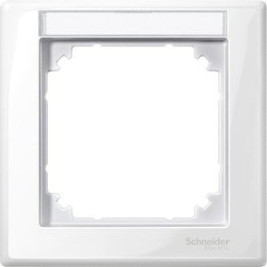 Фото Schneider Electric Merten M-Smart MTN470119 Рамка 1-постовая (универсальная, поле для надписи, полярно-белый)