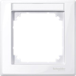 Фото Schneider Electric Merten M-Smart MTN470125 Рамка 1-постовая (универсальная, поле для надписи, белый)