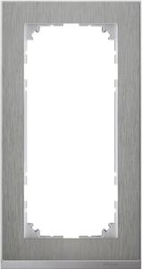 Фото Schneider Electric Merten M-Pure Decor MTN4025-3646 Рамка 2-постовая (универсальная, сталь/алюминий)