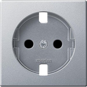 Фото Schneider Electric System M MTN2330-0460 Крышка розетки (2P+E, шторки, алюминий)