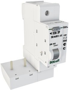 Фото DEKraft ВА-103 16106DEK Выключатель дифференциального тока двухполюсный 32А 30мА (тип AC)