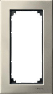 Фото Schneider Electric Merten M-Elegance MTN403805 Рамка 2-постовая (универсальная, без перегородки, титан)