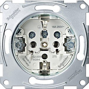 Фото Schneider Electric System M MTN2400-0000 Розетка с заземляющим контактом (16 А, механизм, скрытая установка)