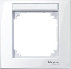 Фото Schneider Electric Merten M-Plan MTN514125 Рамка 1-постовая (универсальная, поле для надписи, белый)