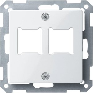 Фото Schneider Electric System M MTN291619 Крышка розетки информационной (2xRJ11/RJ45, полярно-белая)