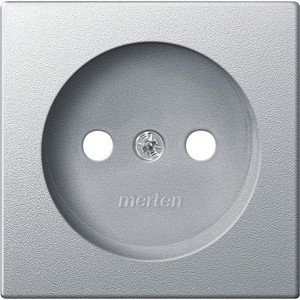 Фото Schneider Electric System M MTN2031-0460 Крышка розетки (2P, алюминий)