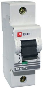 Фото EKF mcb47125-1-100C Автоматический выключатель 1P 100А (C) 15кА ВА 47-125 PROxima
