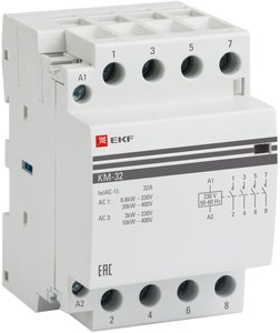 Фото EKF km-3-32-31 Контактор модульный КМ 32А 3NО+NC (3 мод.) PROxima