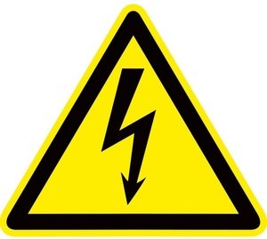Фото EKF pn-1-01 Знак пластик "Опасность поражения электрическим током" (Молния) W08 (100х100мм.) PROxima