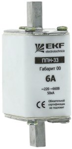 Фото EKF fus-33/160/125 Плавкая вставка ППН-33 160/125А габарит 00 PROxima