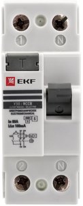 Фото EKF elcb-2-40-100S-em-pro Устройство защитного отключения селективное 2P 40А/100мА (электромеханическое) PROxima