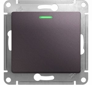 Фото Schneider Electric Glossa GSL001463 Переключатель одноклавишный (10 А, подсветка, под рамку, с/у, сиреневый)