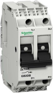 Фото Schneider Electric TeSys GB2DB06 Автоматический выключатель двухполюсный 1А (1.5 кА)