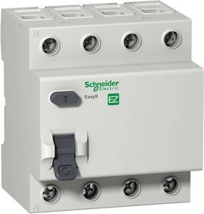 Фото Schneider Electric Easy 9 EZ9R34425 Выключатель дифференциального тока четырехполюсный 25 А 30 мА (тип AC)