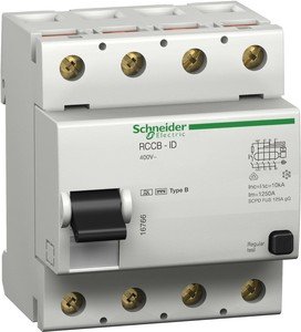 Фото Schneider Electric Acti 9 16752 Выключатель дифференциального тока четырехполюсный 40 А 30 мА (тип B)