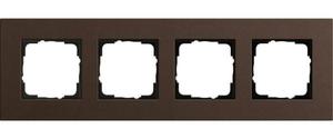 Фото Gira Esprit Linoleum-Multiplex 0214223 Рамка 4-постовая (темно-коричневая)