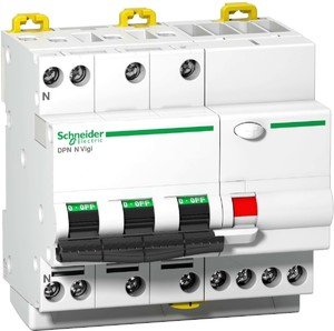 Фото Schneider Electric Acti 9 A9D41732 Автоматический выключатель дифференциального тока трехполюсный+N 32А (тип AC, 6 кА)