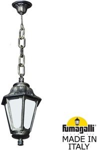 Фото Fumagalli Sichem/Anna E22.120.000.BYF1R Подвесной светильник на цепочке с 1 фонарем 800 мм (корпус античная бронза, плафон опал)