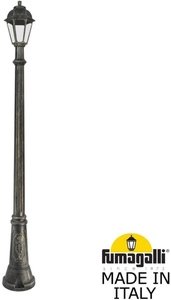 Фото Fumagalli Gigi/Saba K22.156.000.BXF1R Светильник садовый с 1 фонарем 2040 мм (корпус античная бронза, плафон прозрачный)