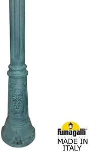 Фото Fumagalli Gigi/Rut E26.156.000.VYF1R Светильник садовый с 1 фонарем 2130 мм (корпус античная медь, плафон опал)