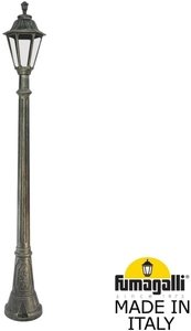 Фото Fumagalli Artu/Rut E26.158.000.BXF1R Светильник садовый с 1 фонарем 1920 мм (корпус античная бронза, плафон прозрачный)