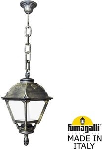 Фото Fumagalli Sichem/Cefa U23.120.000.BXF1R Подвесной светильник на цепочке с 1 фонарем 820 мм (корпус античная бронза, плафон прозрачный)