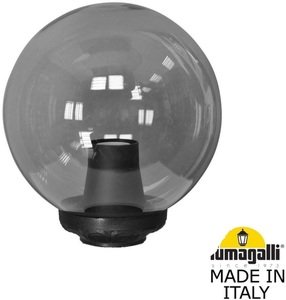 Фото Fumagalli Globe 250 Classic G25.B25.000.AZE27 Классический фонарь на столб 260 мм (без кронштейнов, корпус черный, плафон дымчатый)