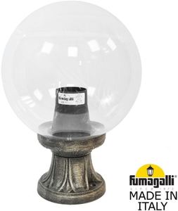 Фото Fumagalli Microlot/G250 G25.110.000.BXE27 Светильник наземный на низкой ножке 350 мм (корпус античная бронза, плафон прозрачный)